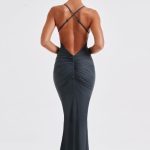 Zelda Maxi Dress - Charcoal - Image 5