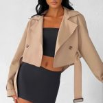 Caprice Cropped Trench Coat - Beige