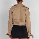 Caprice Cropped Trench Coat - Beige - Image 6