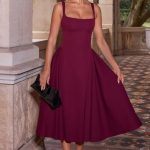 Betty Midi Dress - Cherry Lacquer