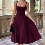 Betty Midi Dress - Cherry Lacquer - Image 5