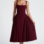 Betty Midi Dress - Cherry Lacquer - Image 7