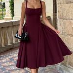 Betty Midi Dress - Cherry Lacquer - Image 8