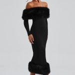 Vittoria Midi Dress-Black - Image 4