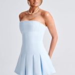 Bryony Mini Dress - Blue - Image 4