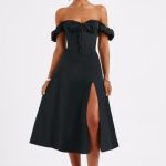 Courtney Midi Dress - Black - Image 3