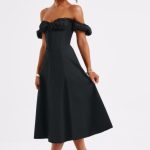 Courtney Midi Dress - Black - Image 4