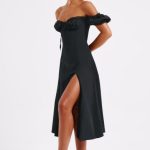 Courtney Midi Dress - Black - Image 5