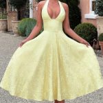 Effie Midi Dress - Lemon - Image 2